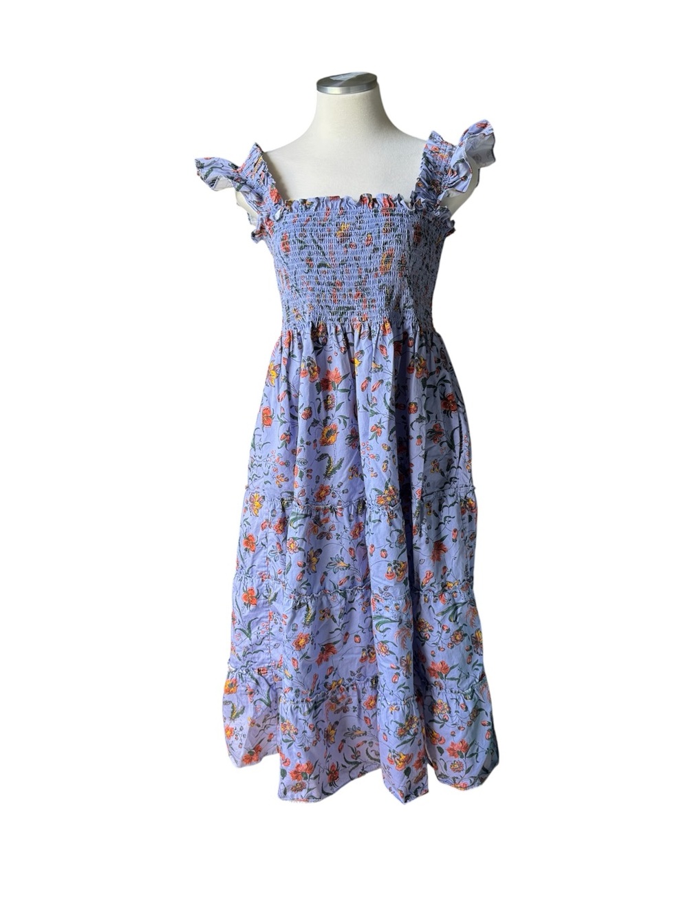 Hill House Lavender Floral Smocked Maxi Dress